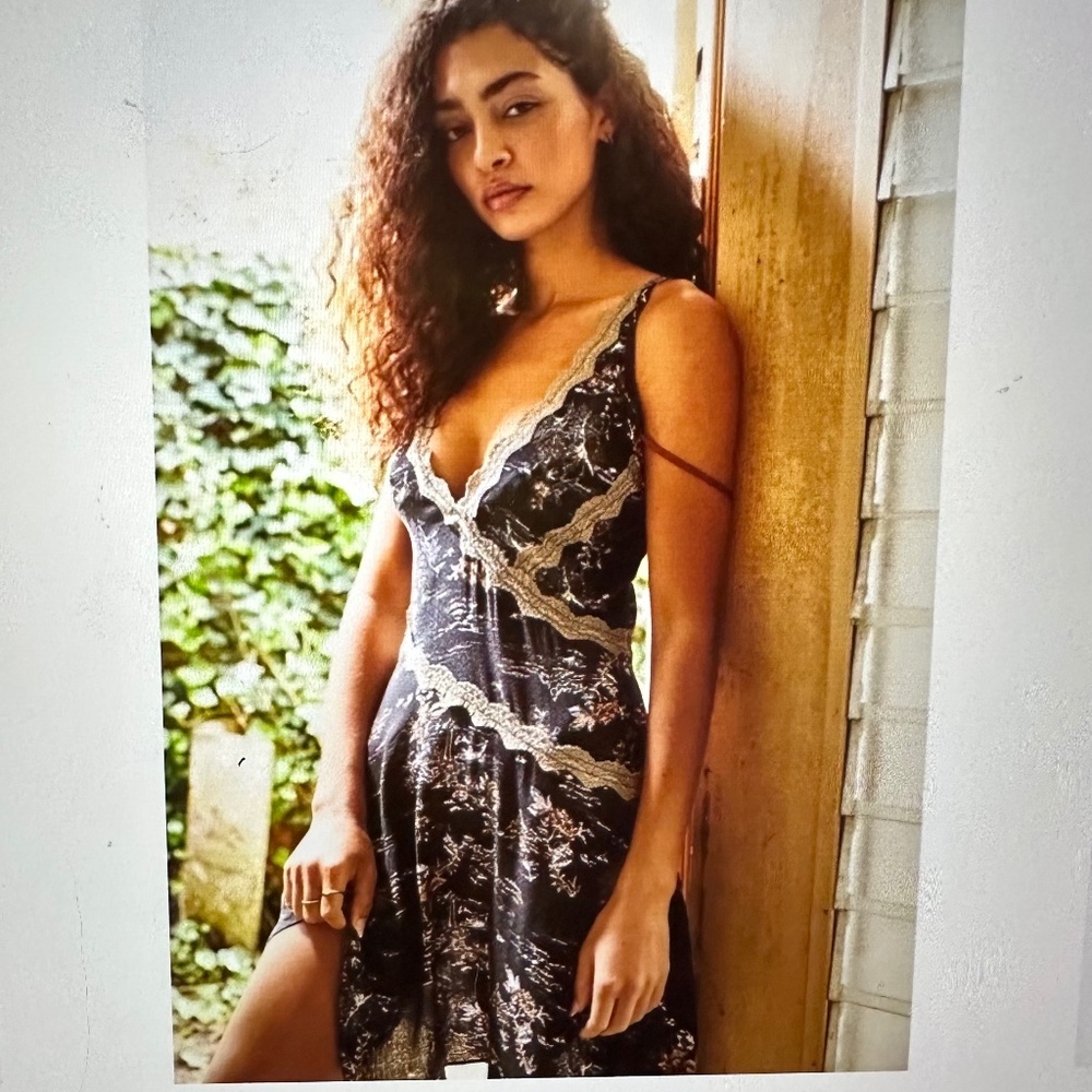 Free People-slip my mind Trapeze mini dress